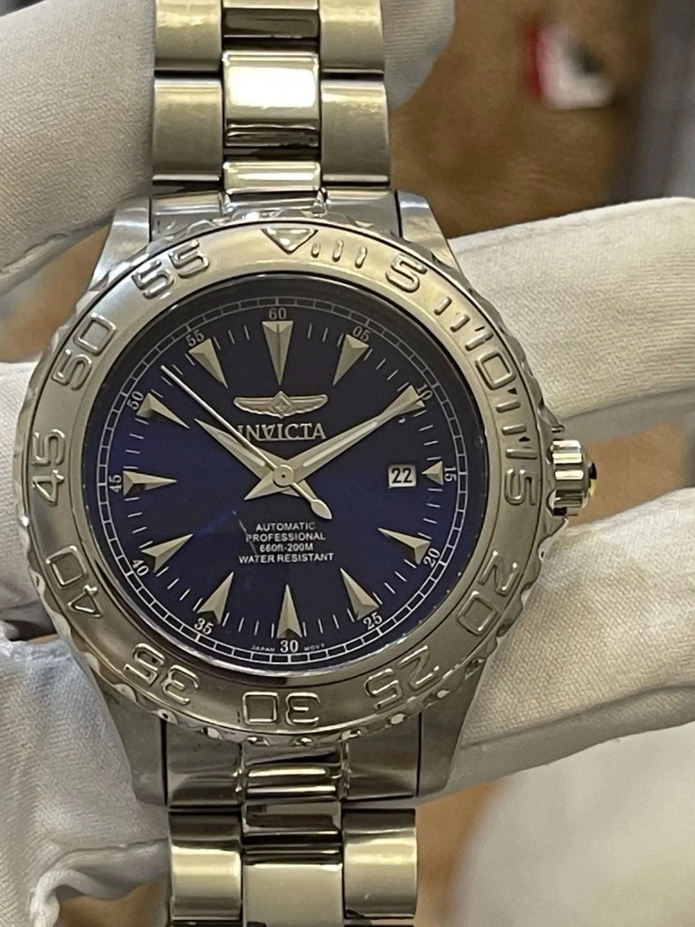 Invicta Men 2301 Pro Diver Automatic Watch Blue Dial Ocean Ghost 47mm 200M Steel